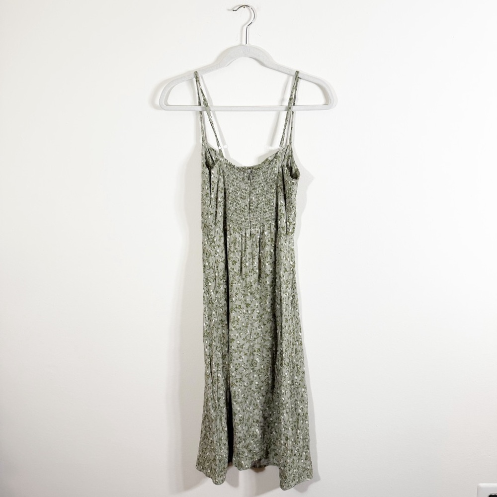 Reformation Afternoon Dress In Juniper Green Floral Midi Size 8 - Picture 6 of 8